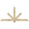 Ekena Millwork Kennewick Rough Sawn Timber Gable Bracket, Douglas Fir, 60"W x 30"H x 2"D x 4"F, 12/12 Pitch GBW060X30X0204KEN00RDF - alternate 1